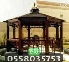 البرجولات الخشب المعالج