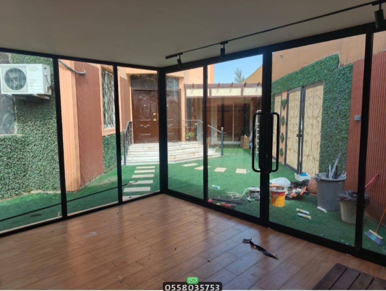 بناء مجلس ملحق خارجي سمنت جبس بورد ساندوتش بانل جدة