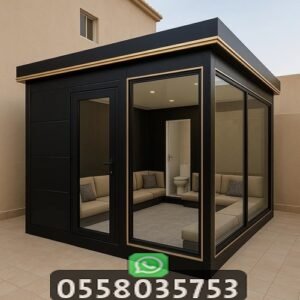 مجالس خارجية حديد ومباني بدون أعمدة